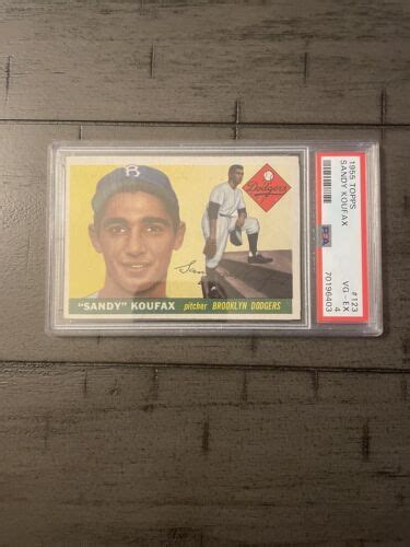 1955 Topps 123 Sandy Koufax Dodgers RC Rookie HOF PSA 4 EBay