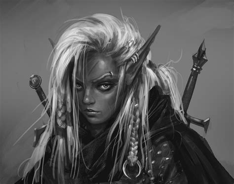 темный эльф Воины Fantasy Воиныfantasy Elf Girl Drow