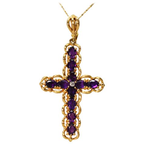 Large Diamond Gold Cross Pendant For Sale At Stdibs Large Diamond