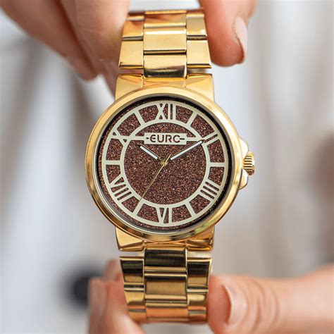 Relógio Euro Feminino Glitz Dourado EU2033CF 4M Dourado