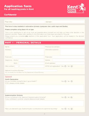 Fillable Online Tes Co N Kcc Application Form The Tes Fax Email