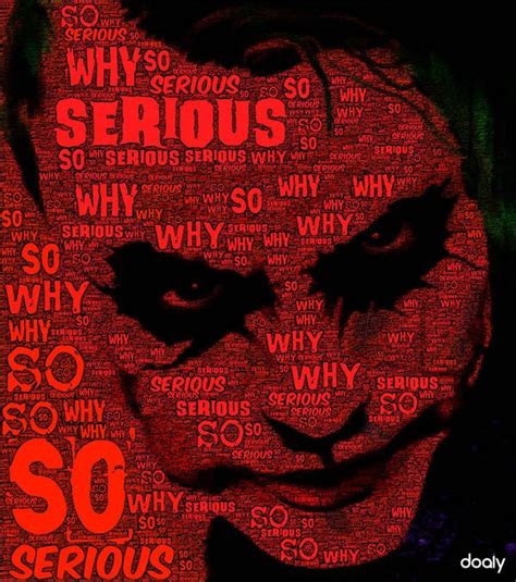 The Joker With Words All Over It And An Image Of Batman S Face In Red