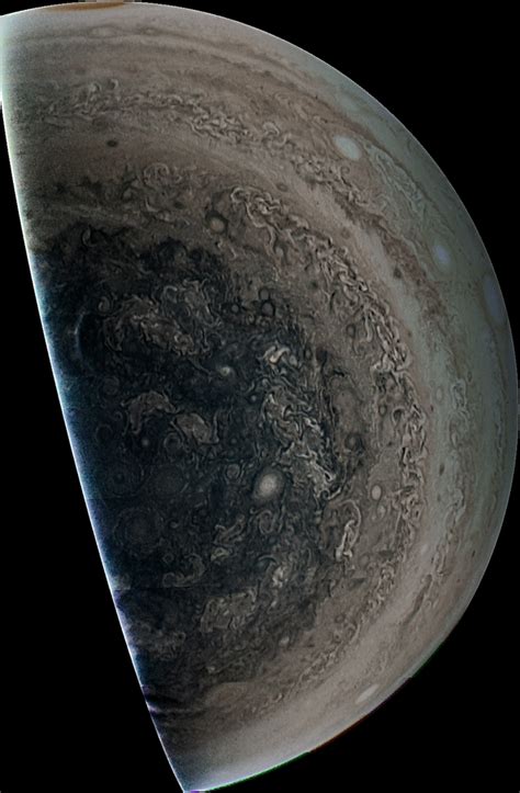 Jupiters South Pole Photographed Last Saturday By Nasas Juno