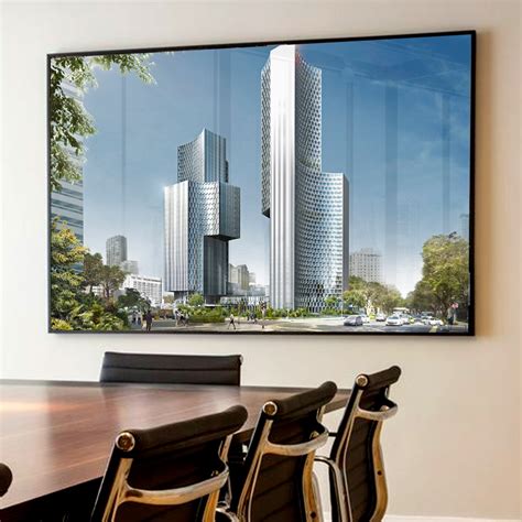 Quadro Decorativo Caixa Alta Vidro Arquitetura Moderna Parcelado