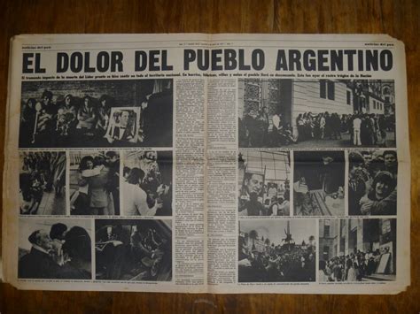 Publicaciones De Viejos Diarios Y Revistas Noticias 2 De Junio De 1974 La Muerte De Perón