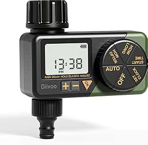 Water Sprinkler Timer Diivoo Irrigation Hose Timer With Weekly And