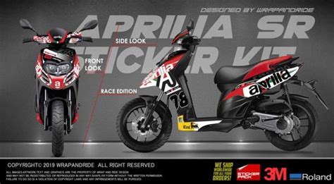 Multicolor M Aprilia Sr Livery Racing Full Body Wrap