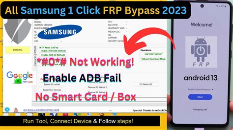 All Samsung Frp Bypass No 0 Enable Adb Fail Solution No Smart Card