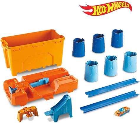 Hot Wheels Track Builder Zestaw Pudełko Kaskaderskie beczki FLK GCF GCF Zabawki