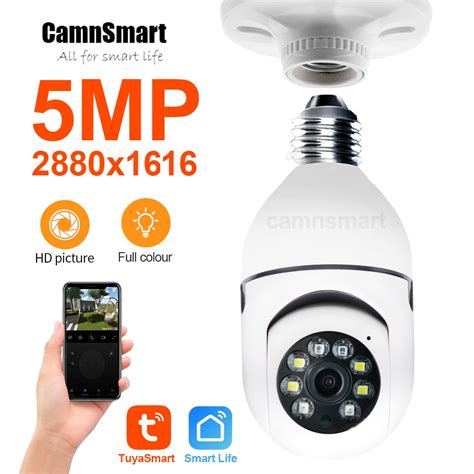 Caméra de Surveillance intérieure Tuya Ycc365 E27 5mp ampoule Wifi