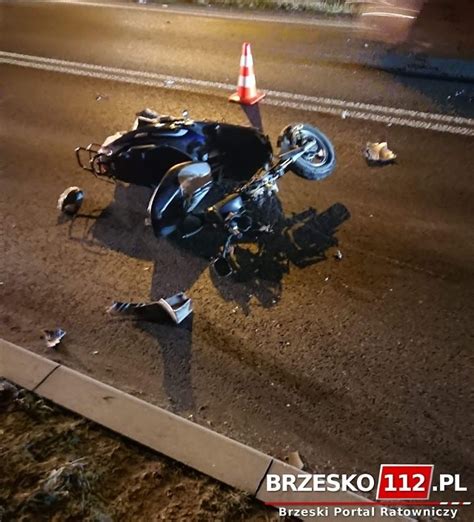 Jurków Wypadek z udziałem motocykla jedna osoba została ranna