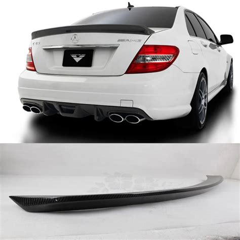 W204 C63 Carbon Fiber Rear Trunk Boot Spoiler Wing Lip For Mercedes