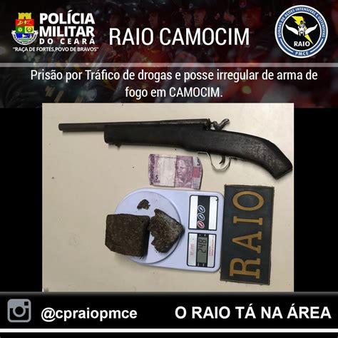 Pmce Prende Homem Arma E Droga Em A O Do Cpraio Em Camocim Ce