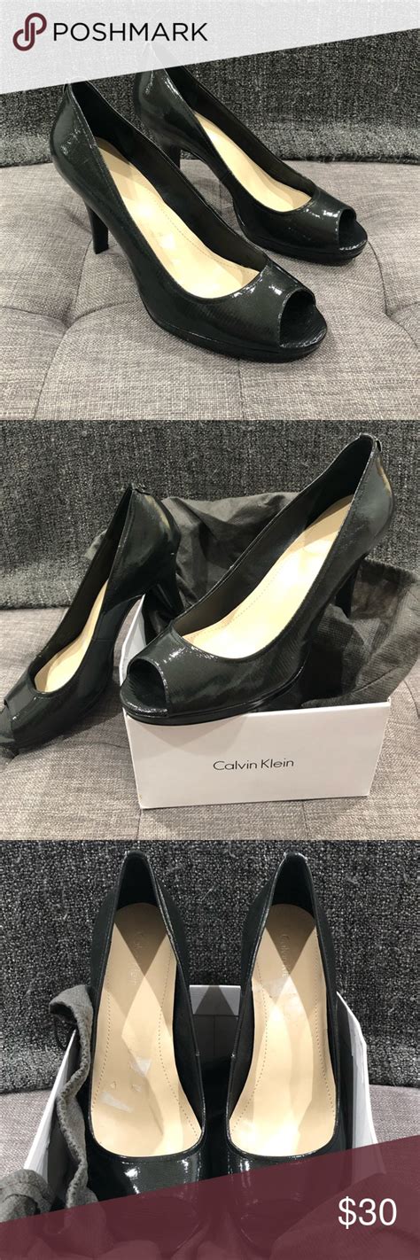 Spotted While Shopping On Poshmark Calvin Klein Open Toe Black Heels Poshmark Fashion