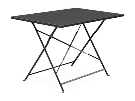 Table De Jardin Bistrot Pliable Emilia Rectangle Anthracite Table