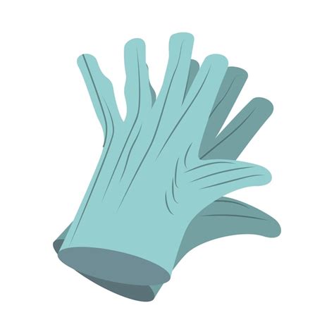 Premium Vector Blue Medical Latex Glove Icon Isolated On A White