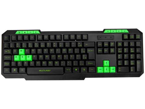 Teclado Num Rico Gamer Usb Multilaser Hotkeys Slim Abnt Preto E