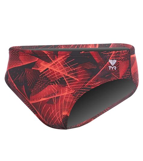 Tyr Mens Axis All Over Racer Brief Swimsuit At