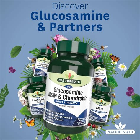 Natures Aid Glucosamine Msm Chondroitin With Vitamin C 90 Tablets