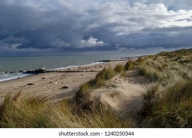 Beach Horsey Gap Norfolk Uk Showing Stock Photo 1240250344 | Shutterstock