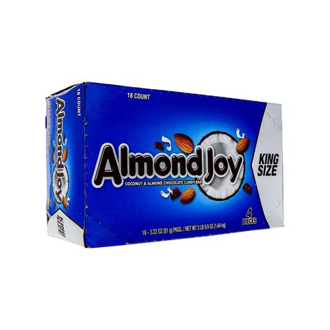 Almond Joy Coconut And Almond Chocolate King Size Candy Bar 3 22 Oz Bar