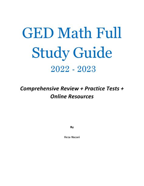 GED Math Full Study Guide Comprehensive Review Practice Tests