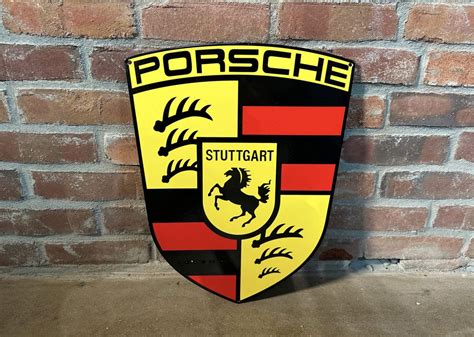 No Reserve Enamel Porsche Style Crest Pcarmarket