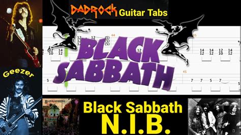 N I B Black Sabbath Guitar Bass Tabs Lesson Youtube