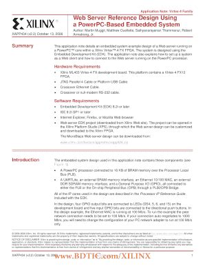 Fillable Online Xilinx XAPP434 Web Server Design Using PowerPC Based