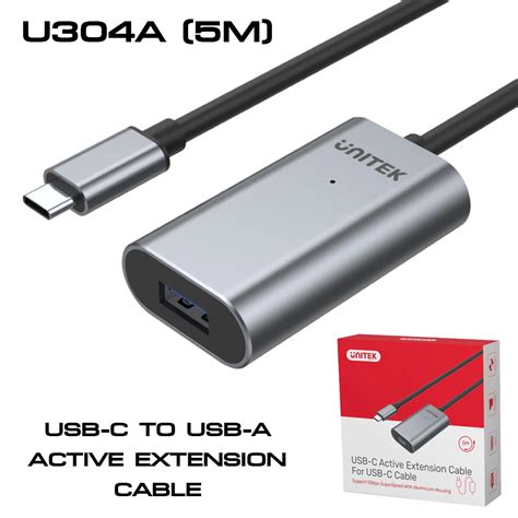 UNITEK USB C to USB A Active Extension Cable 5M รน U304A Shopee