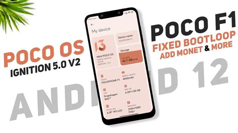 Poco Os Ignition 50 V2 Poco F1 Android 12 Fixed Bootloop Added