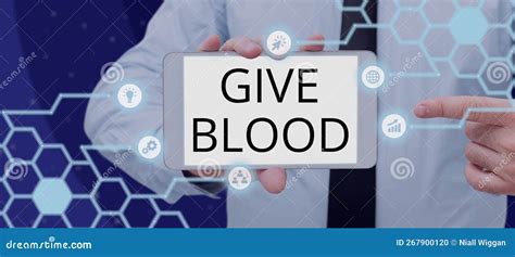 Handwriting Text Give Blood Business Concept Person Voluntarily Has