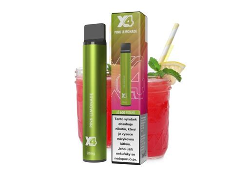 Jednorázová Elektronická Cigareta X4 Bar Pink Lemonade 20mg