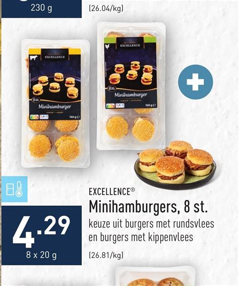 Excellence Minihamburgers X G Promotie Bij Aldi