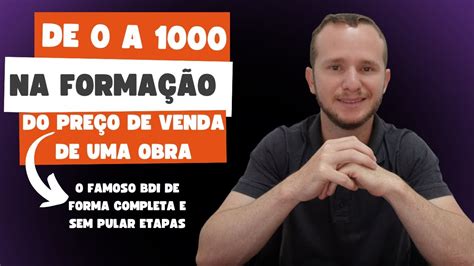 COMO CALCULAR O PREÇO DE VENDA EM OBRA CALCULO COMPLETO DO BDI SEM