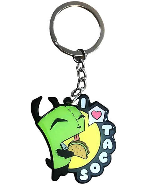 Buy Merchandise Invader Zim Gir I Love Tacos Keychain