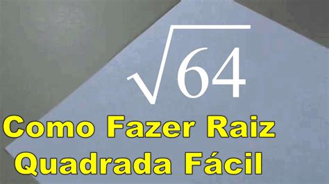 Raiz Quadrada por Fatoração em segundos Aula 2 de 4 Matemática YouTube