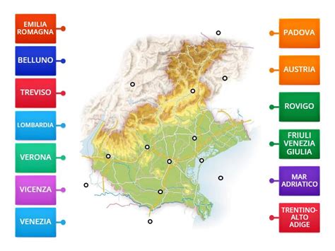 Il Veneto Confini Province Immagini Con Bollini