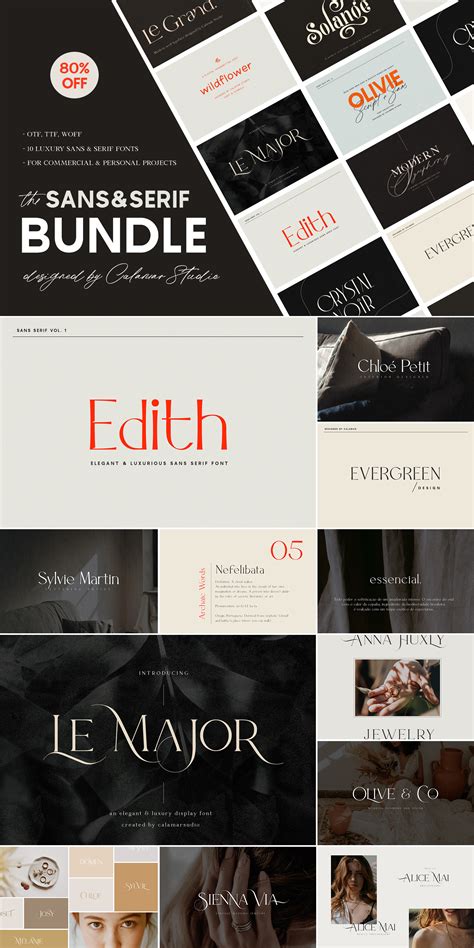 The Sans And Serif Font Bundle Sale Serif Fonts Creative Market