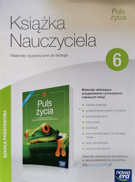 PULS ŻYCIA KLASA 6 TESTY KSIĄZKA NAUCZYCIELA NOWA ERA KARTKÓWKI