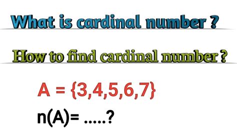 How To Find Cardinal Number