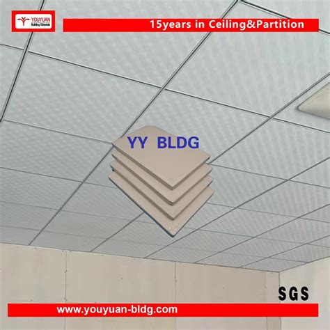 Gypsum Acoustic False Ceiling Tiles PVC Laminated Gypsum Ceiling Board