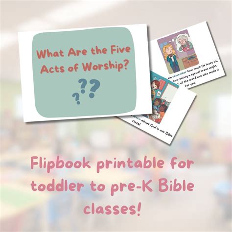 The 5 Acts Of Worship Flipbook Bible Class Material Aid Etsy