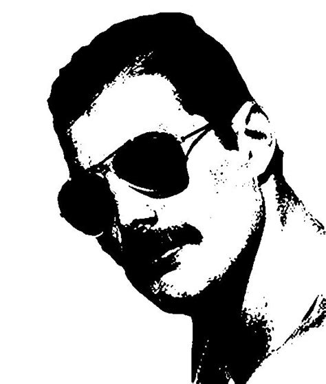 Freddie Mercury Sharpie Art Freddie Mercury Silhouette Art