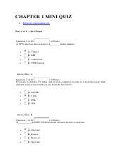 CHAPTER 3 MINI QUIZ Return To Assessment List Part 1 Of 1 200 Points