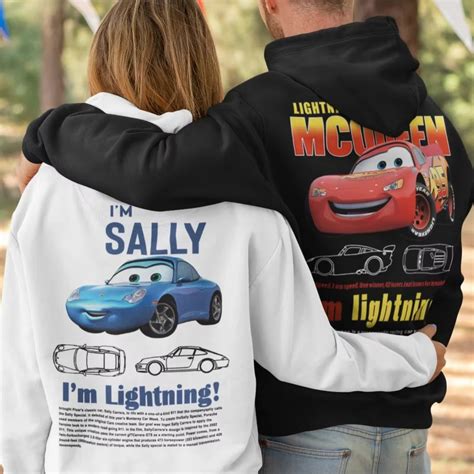 Moletom Mcqueen E Sally - Moletom Com Capuz Relâmpago Mcqueen e Sally Variados Casal | Shopee Brasil