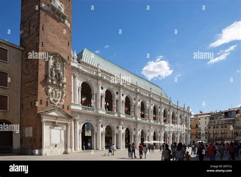 The Torre Bissara And Basilica Palladiana In The Piazza Dei Signori In