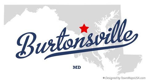 Map of Burtonsville, MD, Maryland