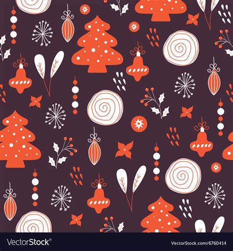 New Year Seamless Pattern Royalty Free Vector Image