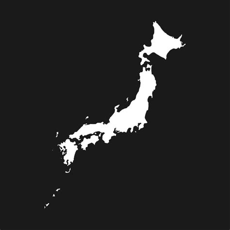 Map Of Japan Isolated On Black Background 4854156 Vector Art At Vecteezy